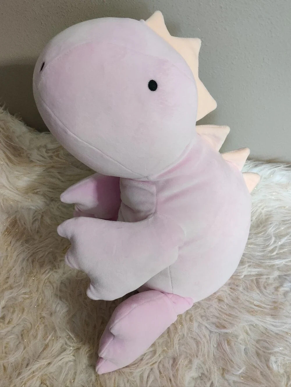 Pillowfort Purple Dinosaur Weighted Plush Pillow 24